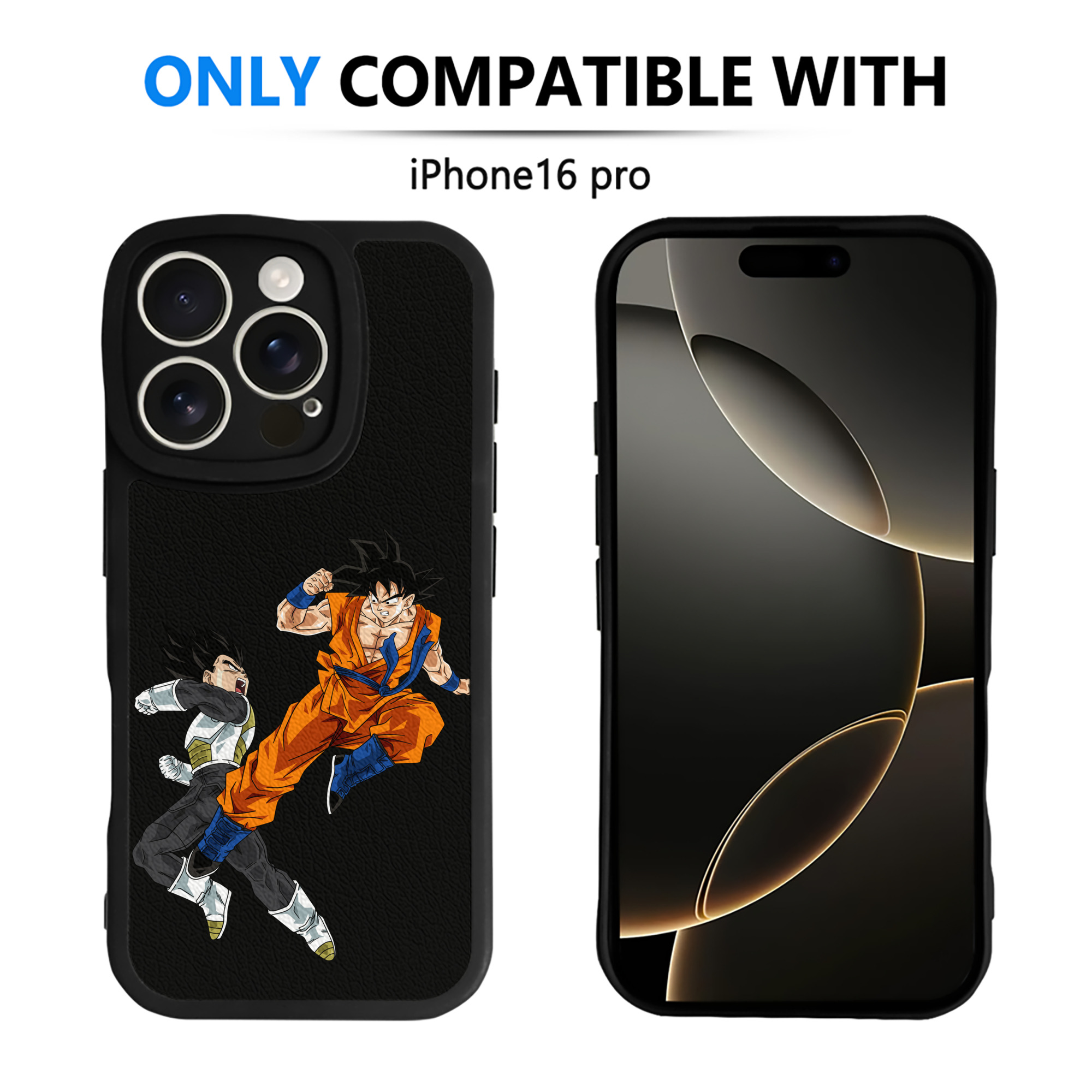 （画像用） ドラゴンボール 孫悟空（そん ごくう）Son Goku カカロット DRAGON BALL Kakarotto 【iPhone 16シリーズ対応】シリコンスマホケース（レザー調） 材質：シリコン